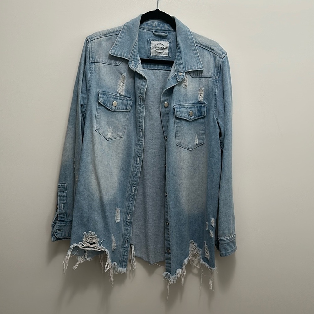 American Bazi Denim Shacket